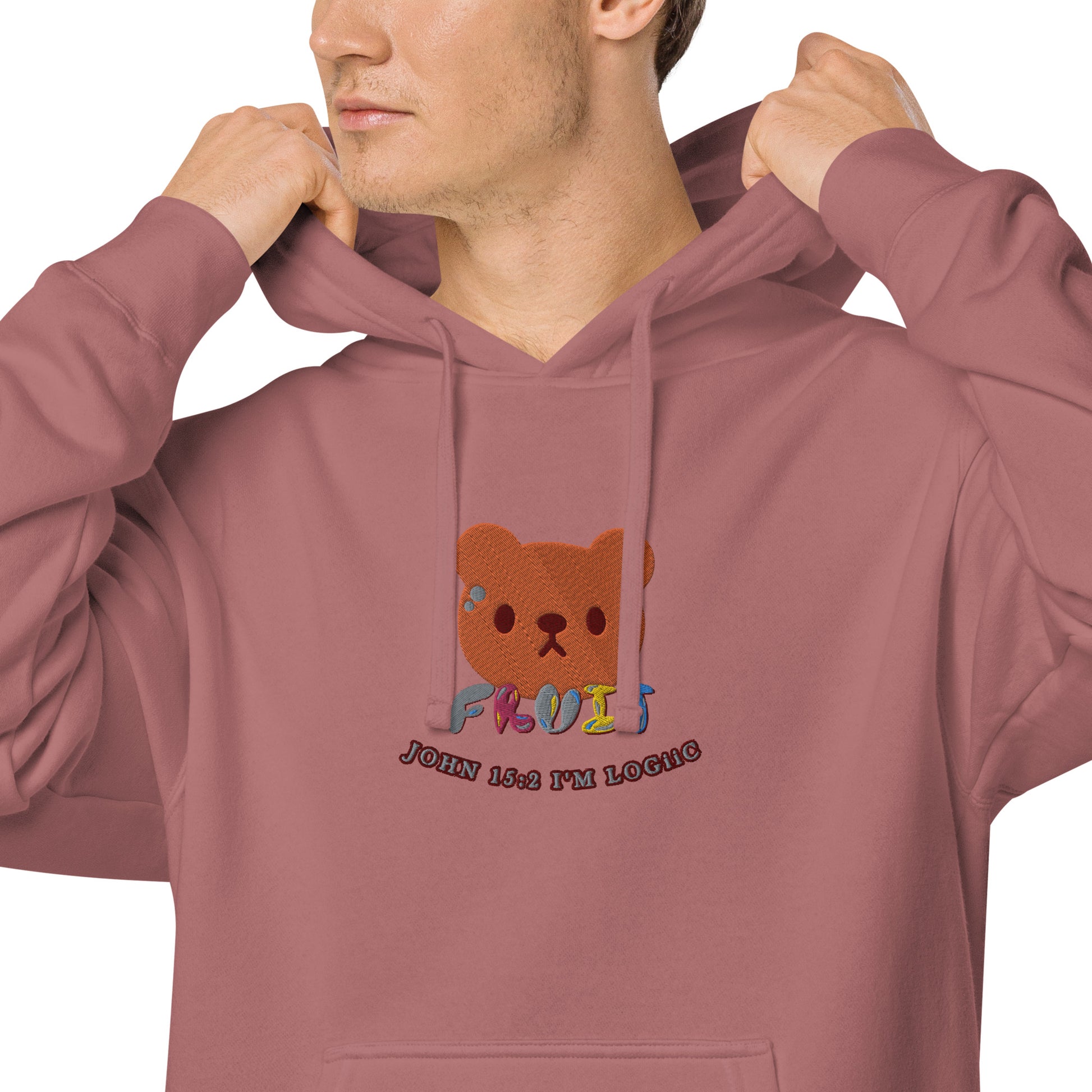 Bear Fruit Unisex pigment-dyed hoodie