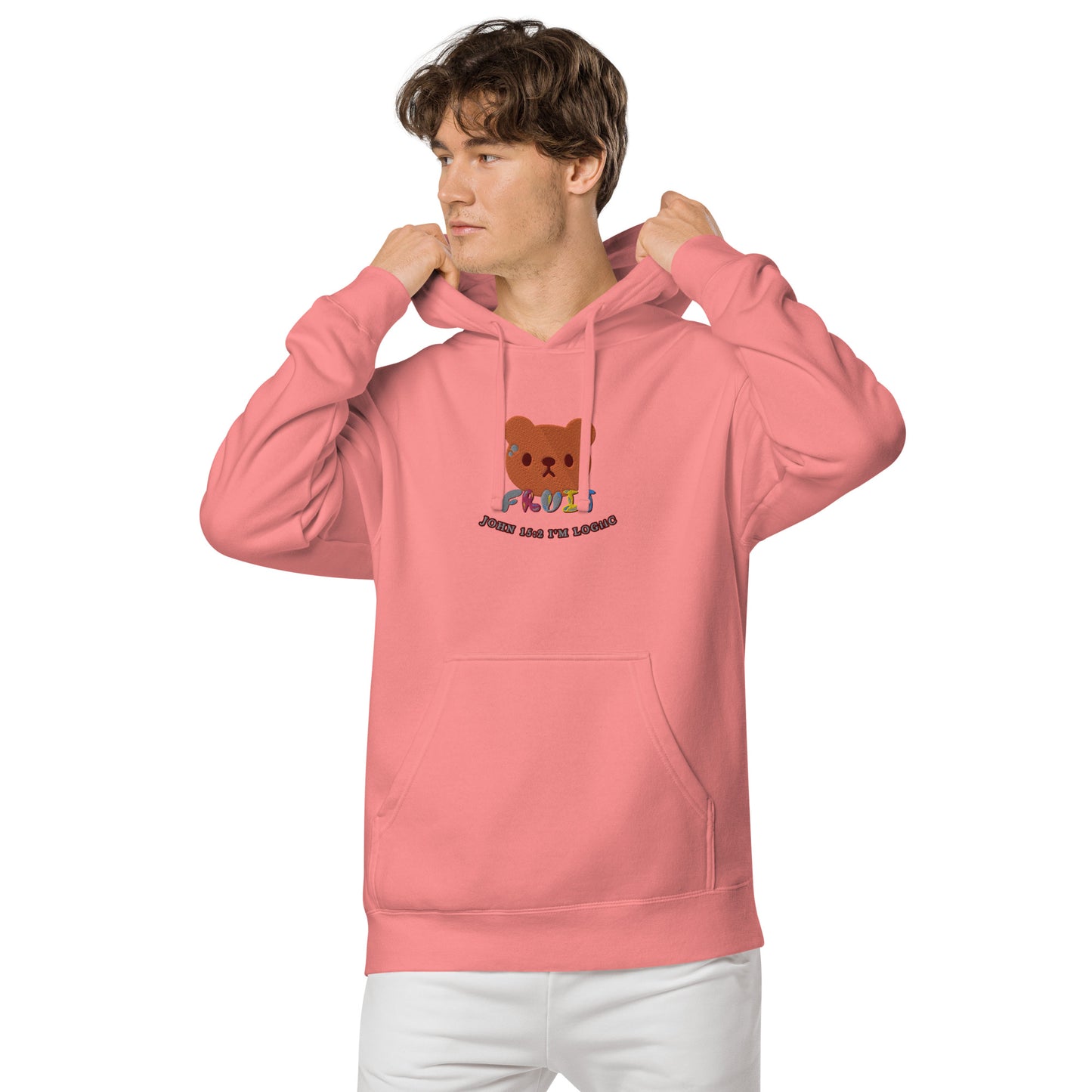 Bear Fruit Unisex pigment-dyed hoodie