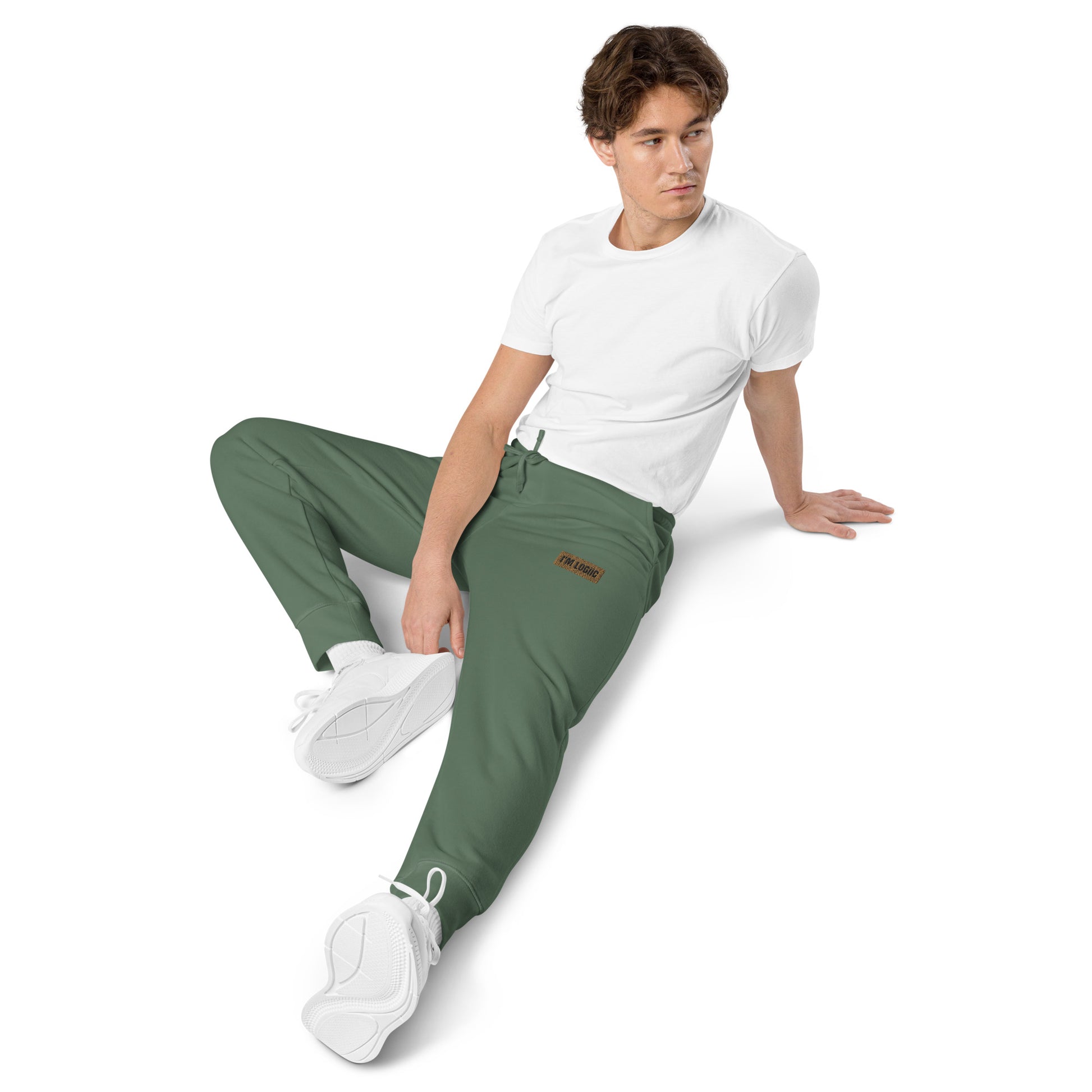 Brand Logo Unisex pigment-dyed sweatpants