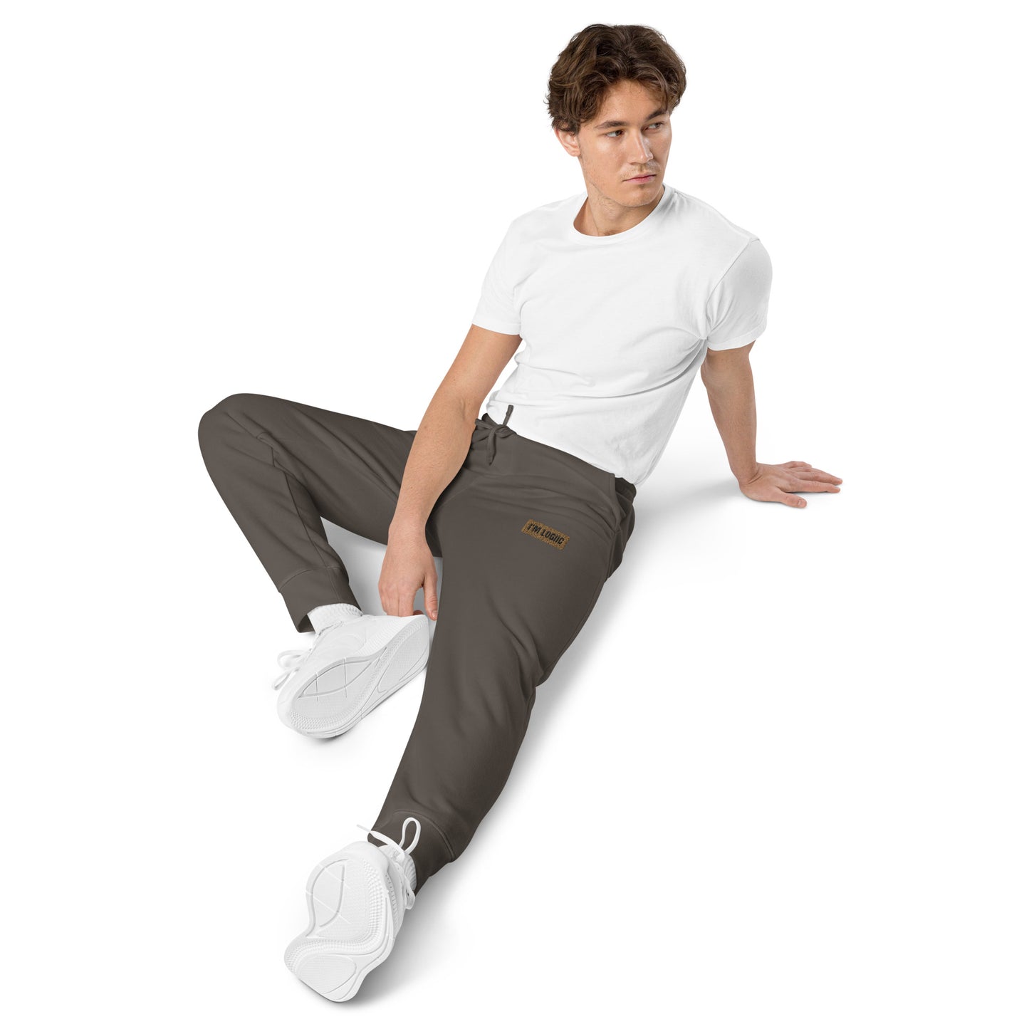 Brand Logo Unisex pigment-dyed sweatpants