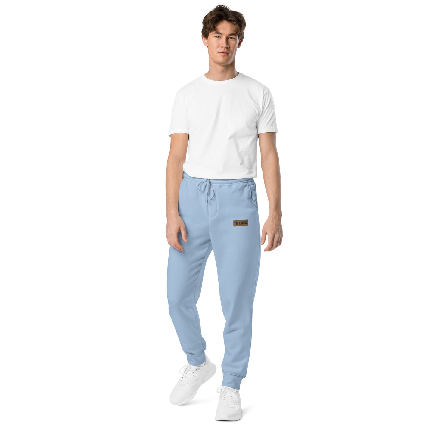 Brand Logo Unisex pigment-dyed sweatpants - Pigment Light