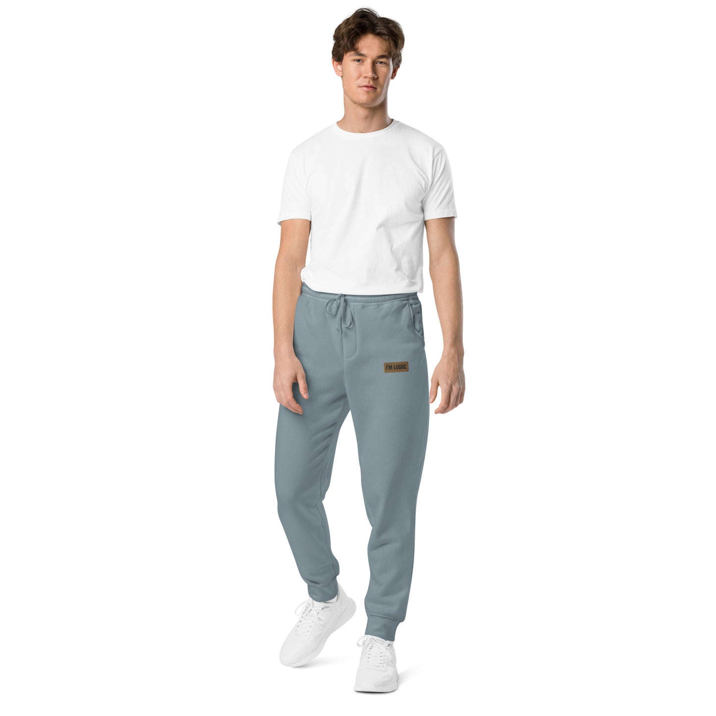 Brand Logo Unisex pigment-dyed sweatpants - Pigment Slate