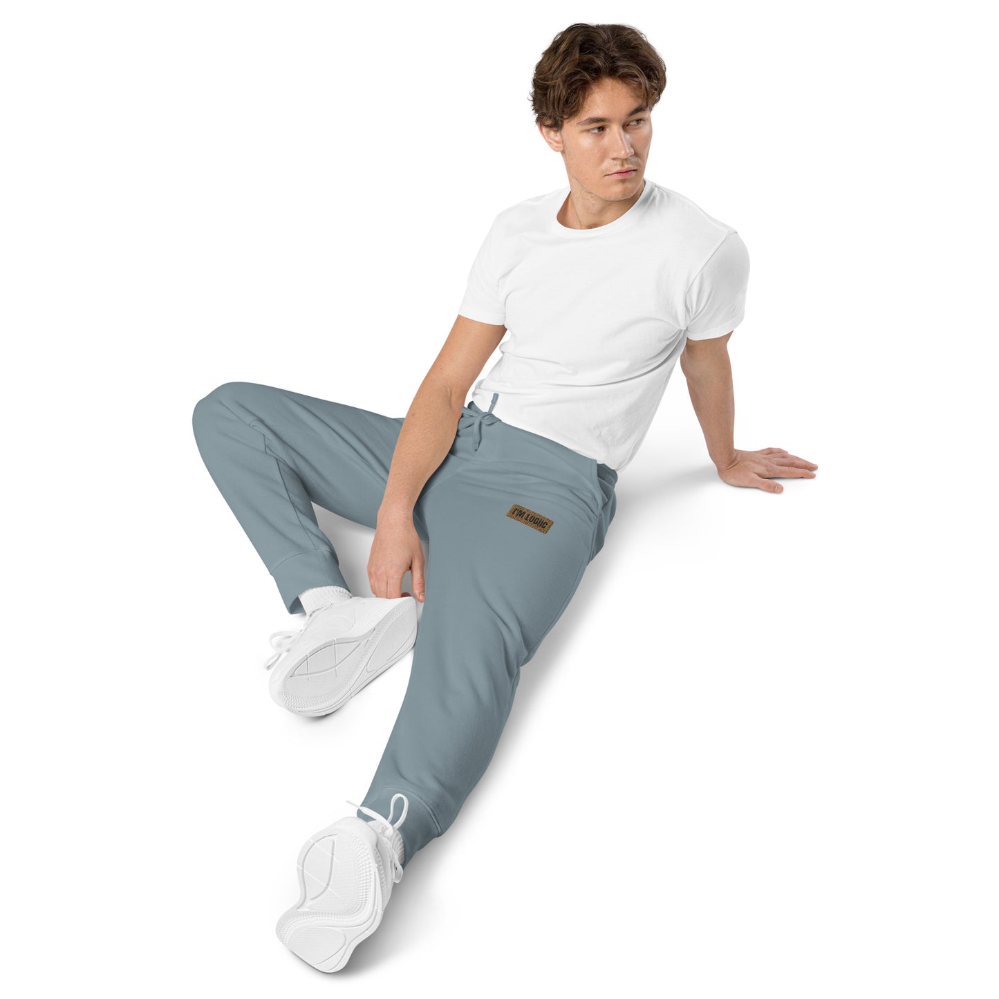 Brand Logo Unisex pigment-dyed sweatpants