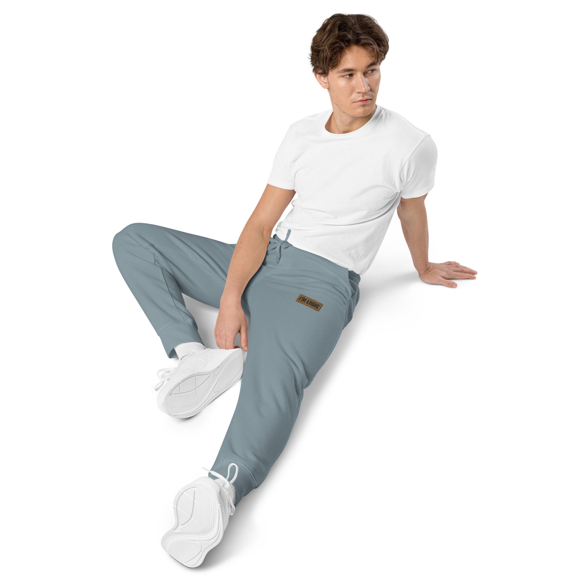 Brand Logo Unisex pigment-dyed sweatpants