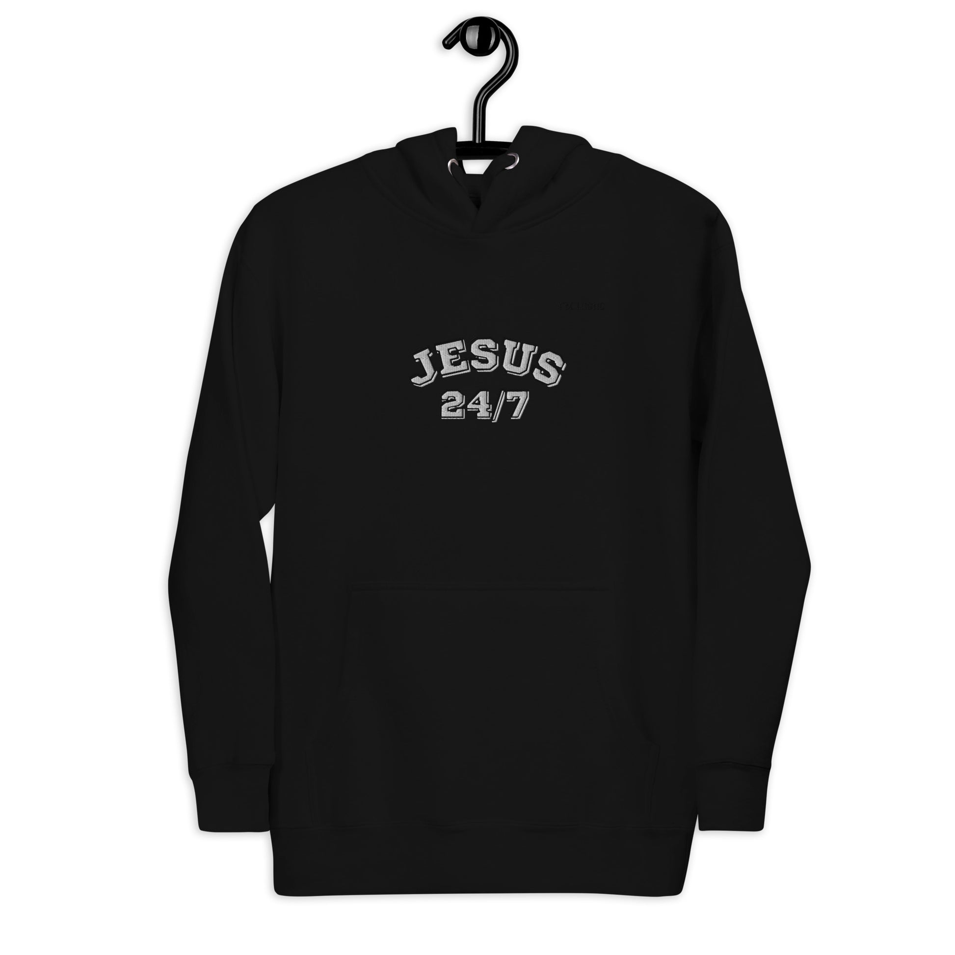 Jesus 24/7 Embroidery Unisex Hoodie - Shirts & Tops
