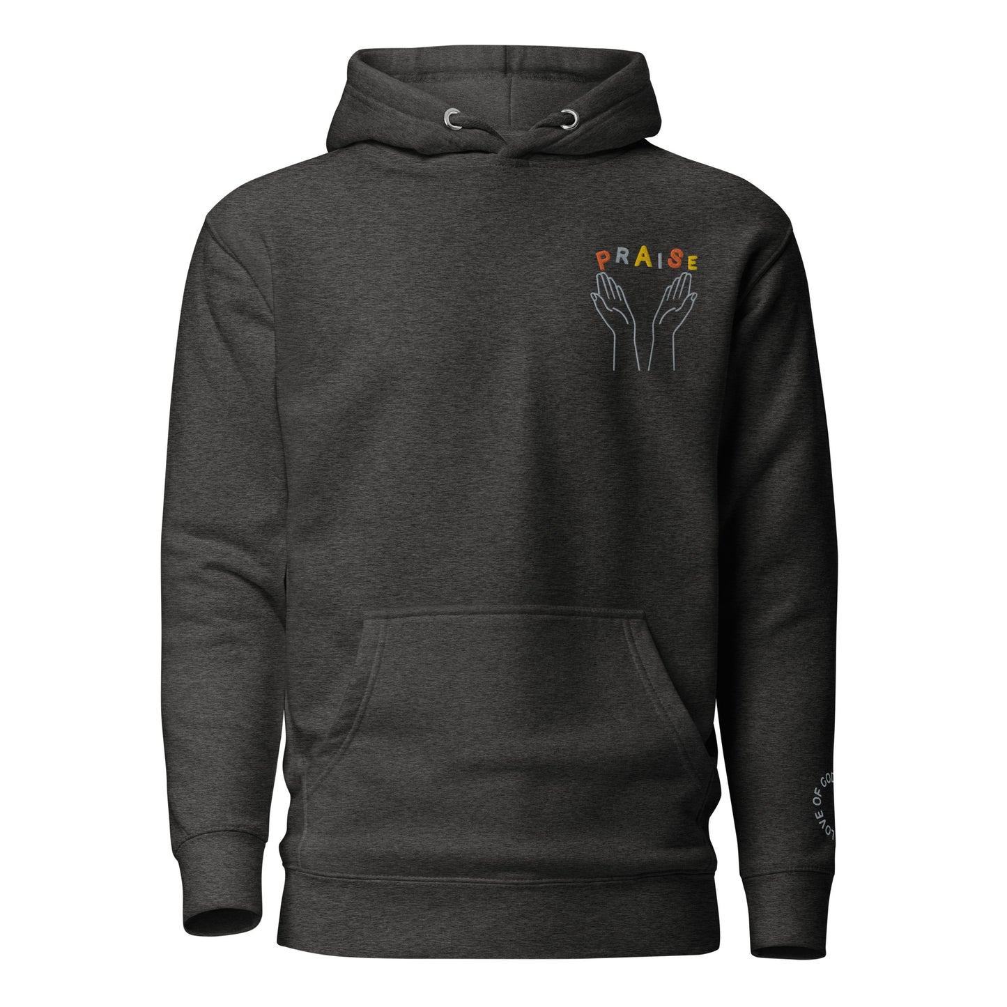 Praise Hands Unisex Hoodie - Charcoal Heather / S - Shirts &