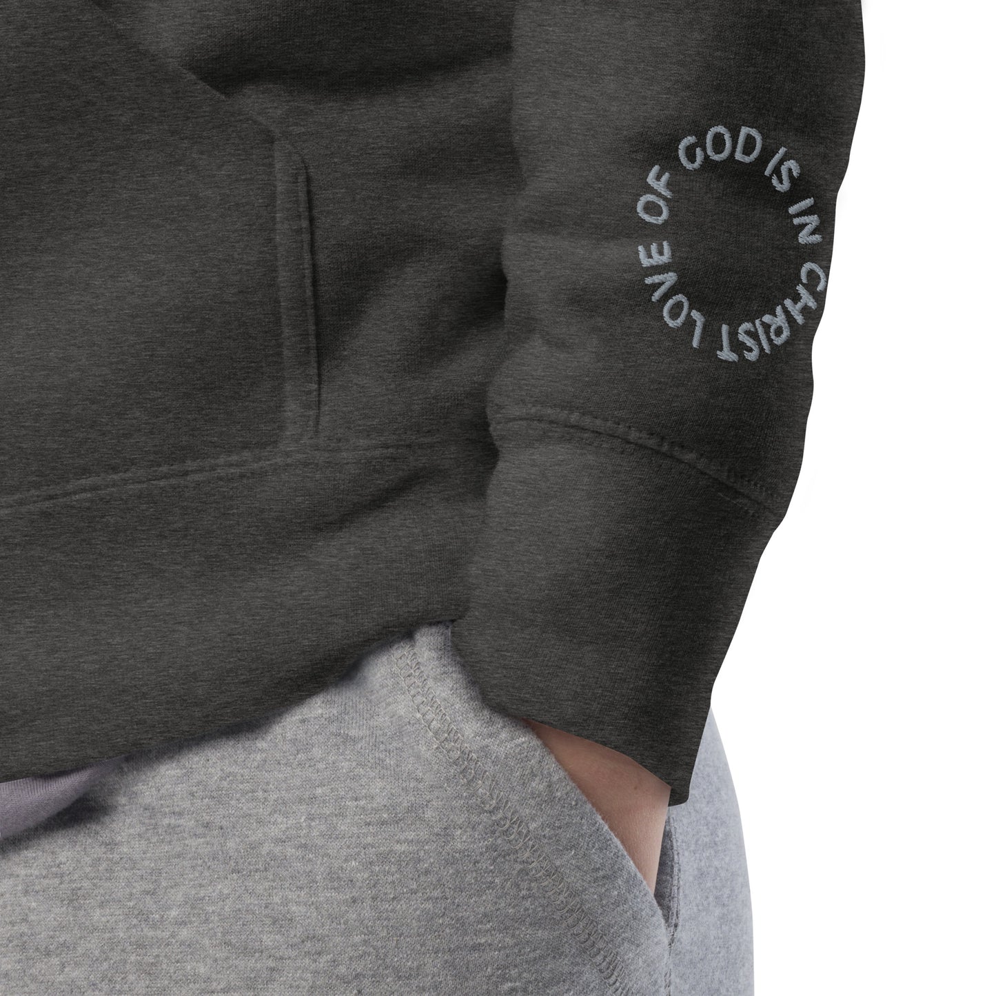 Praise Hands Embroidered Hoodie (centre) - Shirts & Tops
