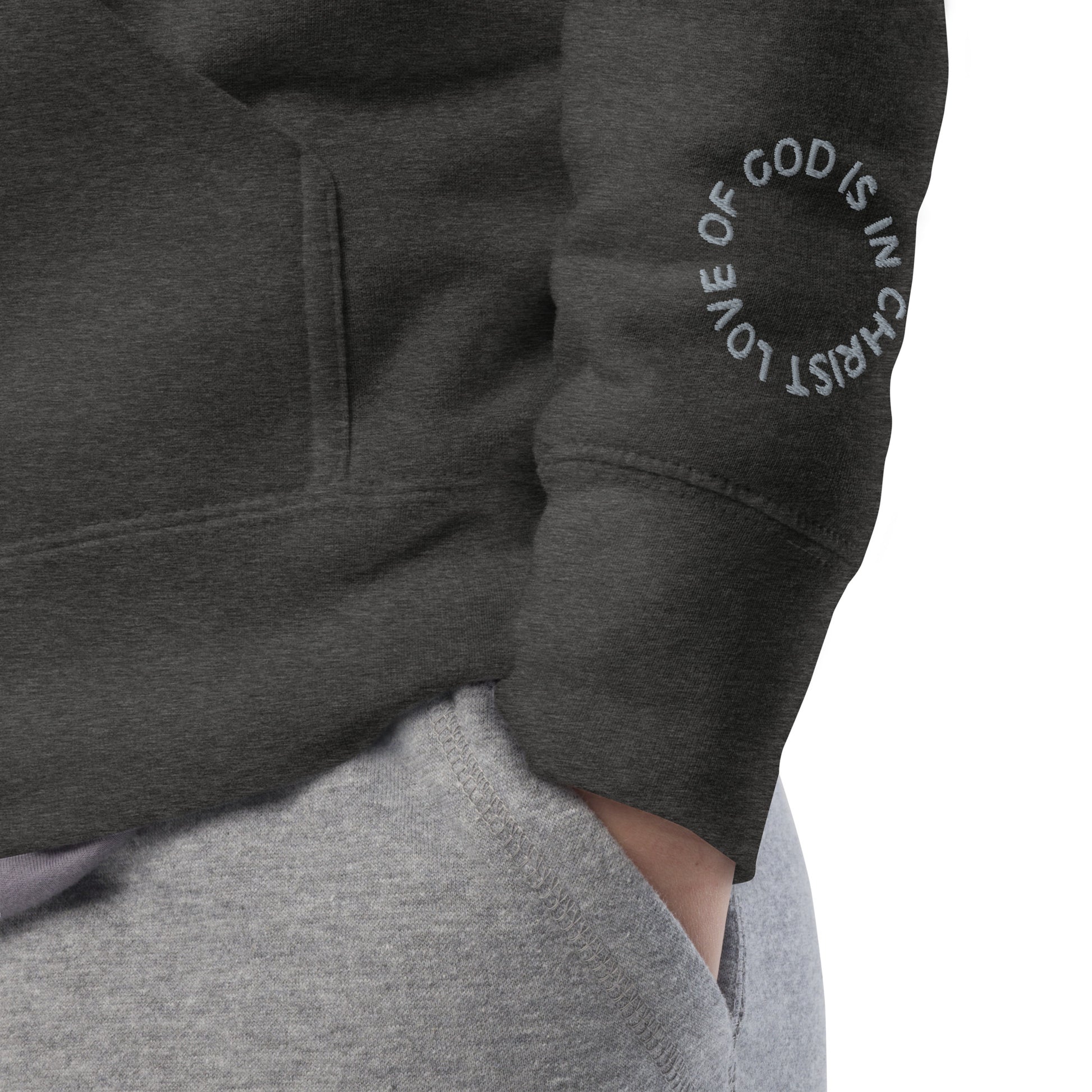 Praise Hands Embroidered Hoodie (centre) - Shirts & Tops