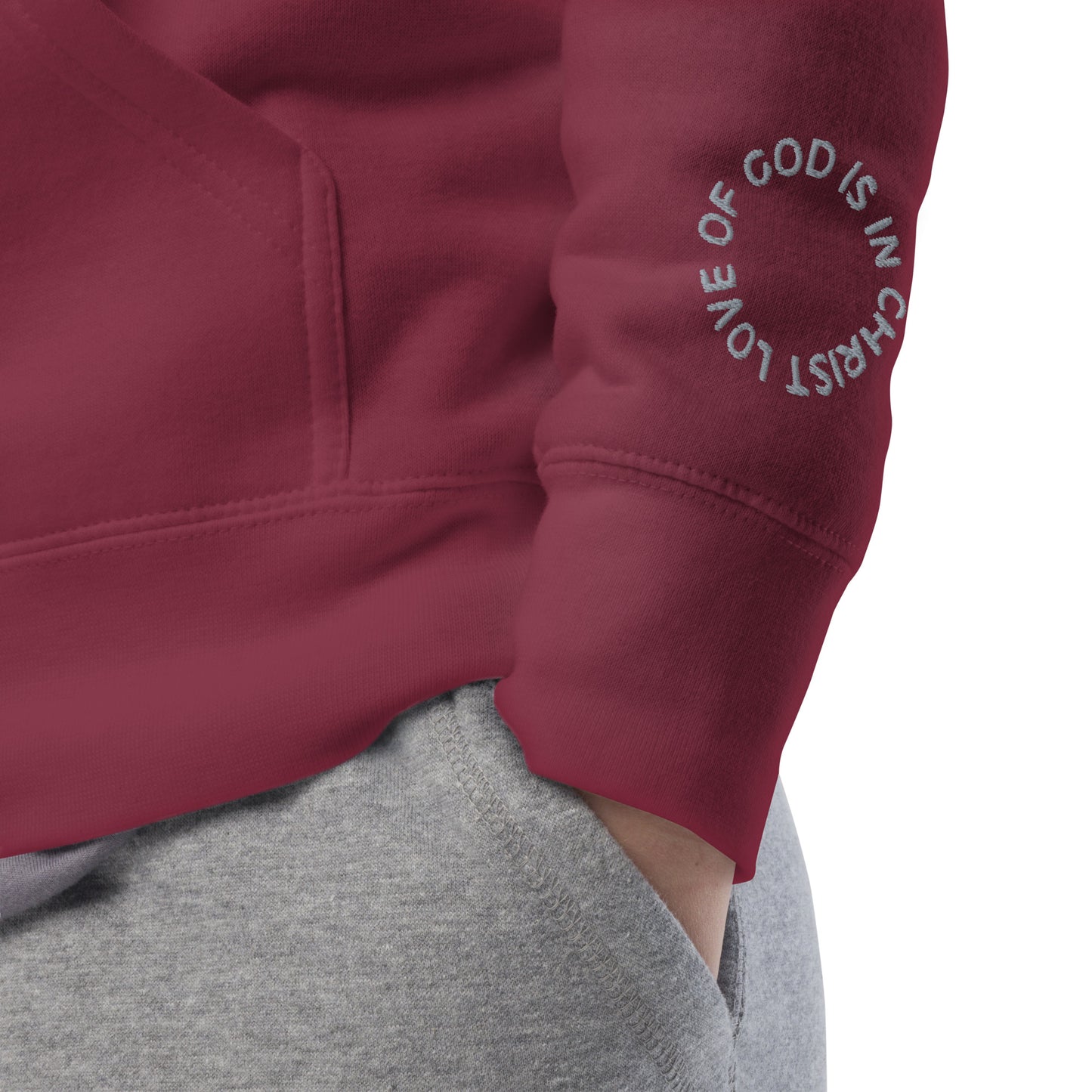 Praise Hands Embroidered Hoodie (centre) - Shirts & Tops