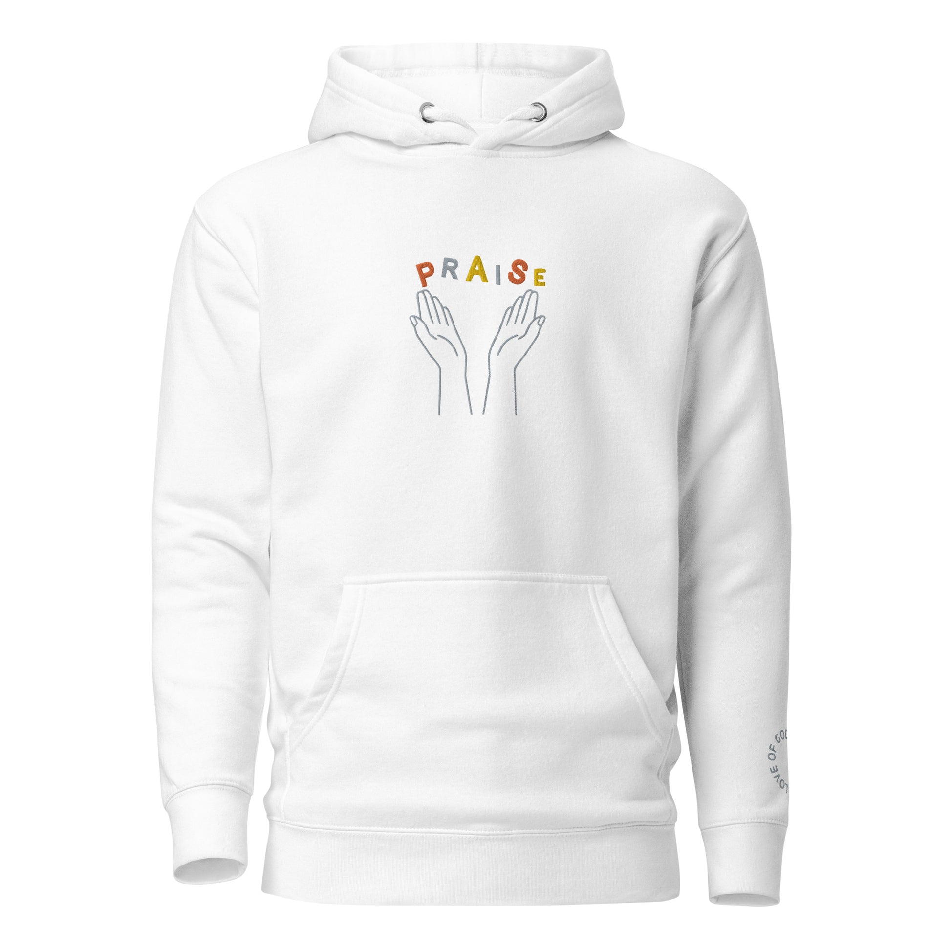 Praise Hands Unisex Hoodie - White / S - Shirts & Tops