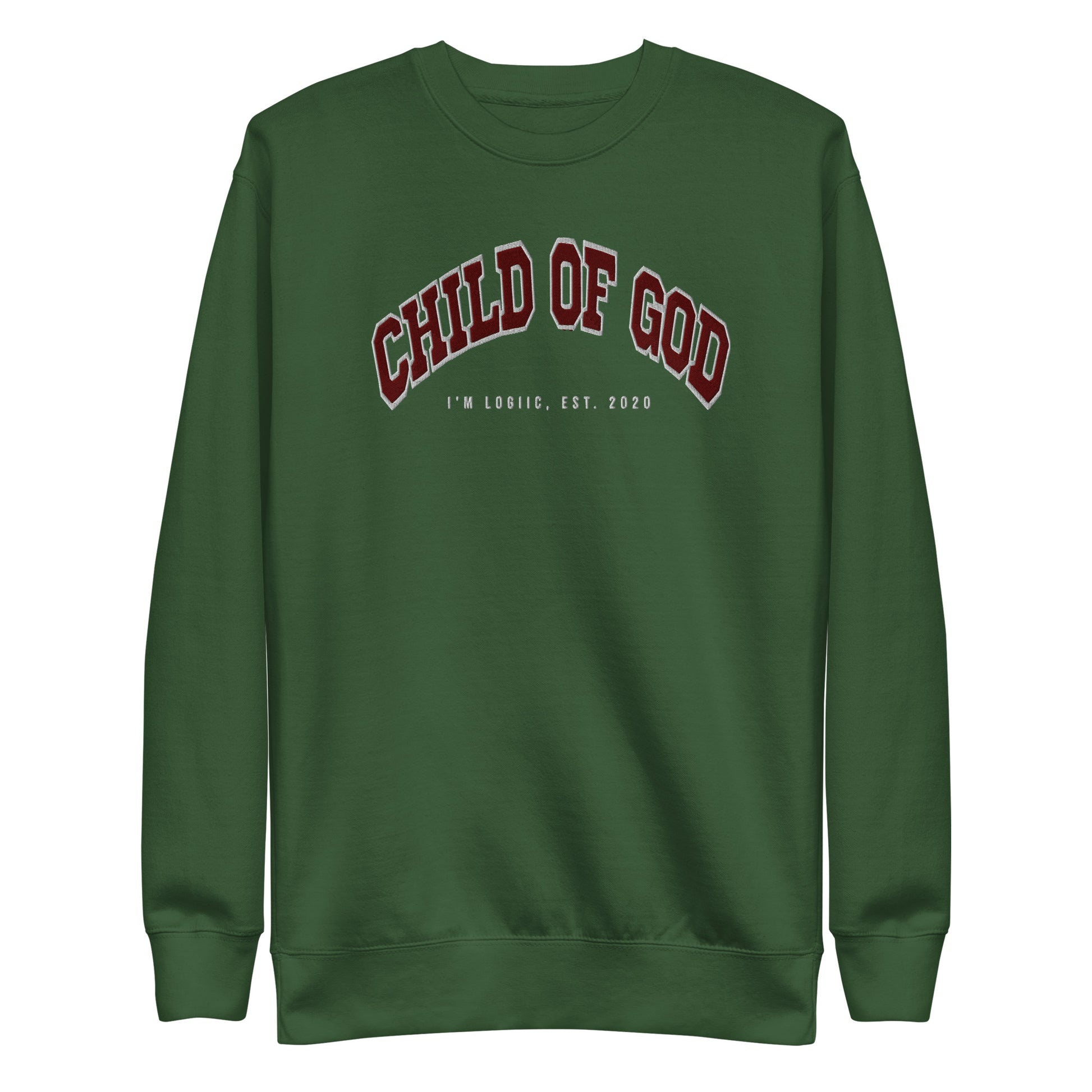Child of God Unisex Premium Sweatshirt - Forest Green / S -