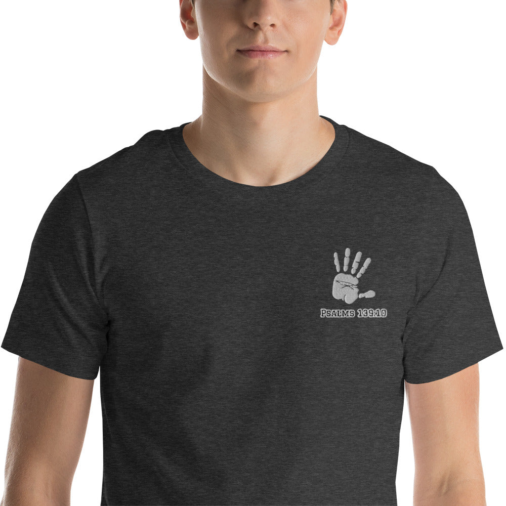 Lord’s Touch Embroidery Unisex t-shirt - Dark Grey Heather /