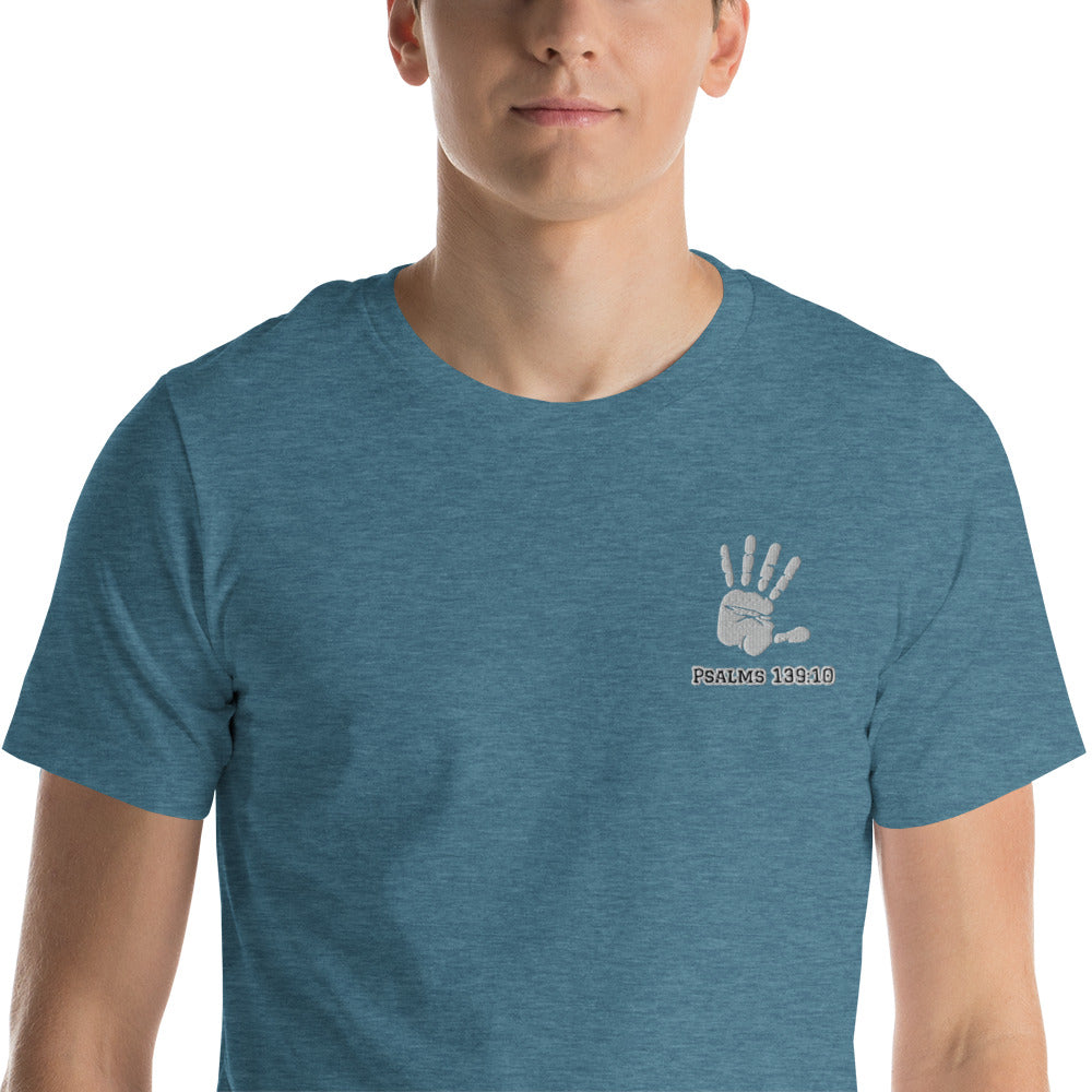 Lord’s Touch Embroidery Unisex t-shirt - Heather Deep Teal /