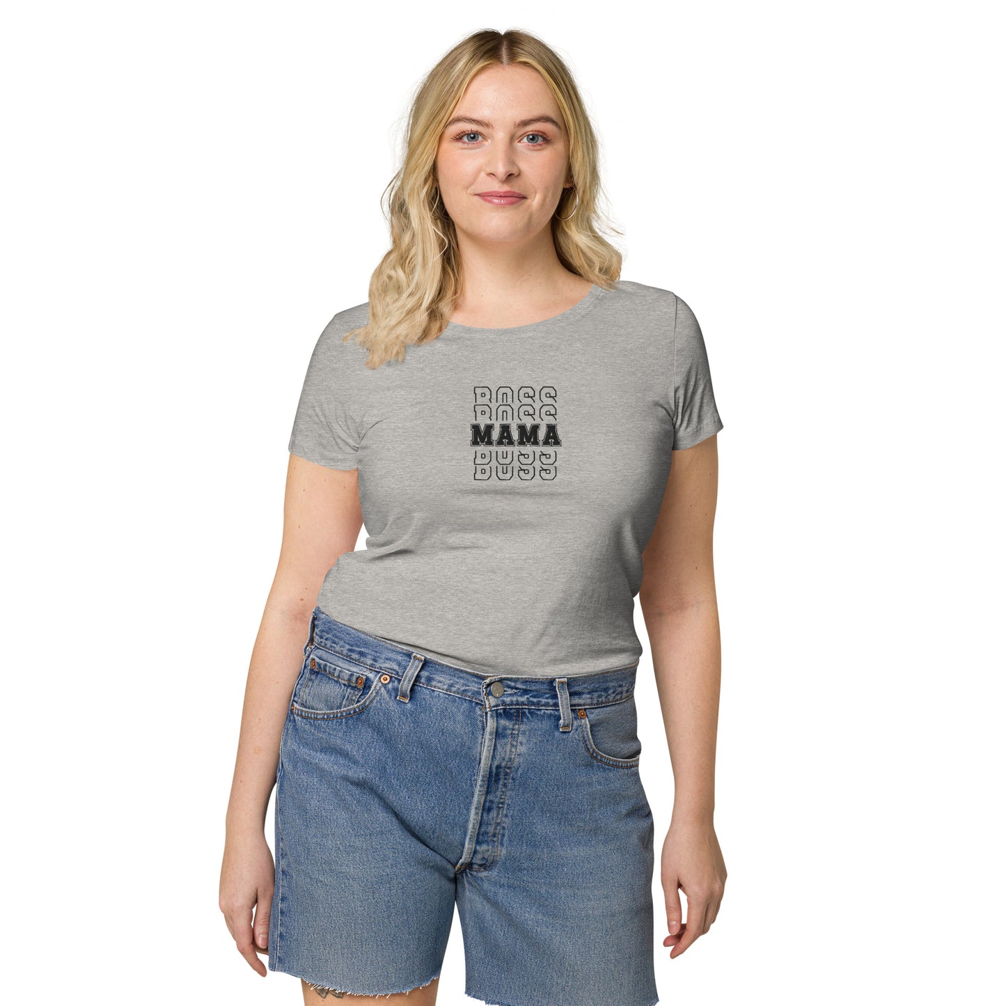 Boss Mama Women’s basic organic t-shirt - Grey melange / S -