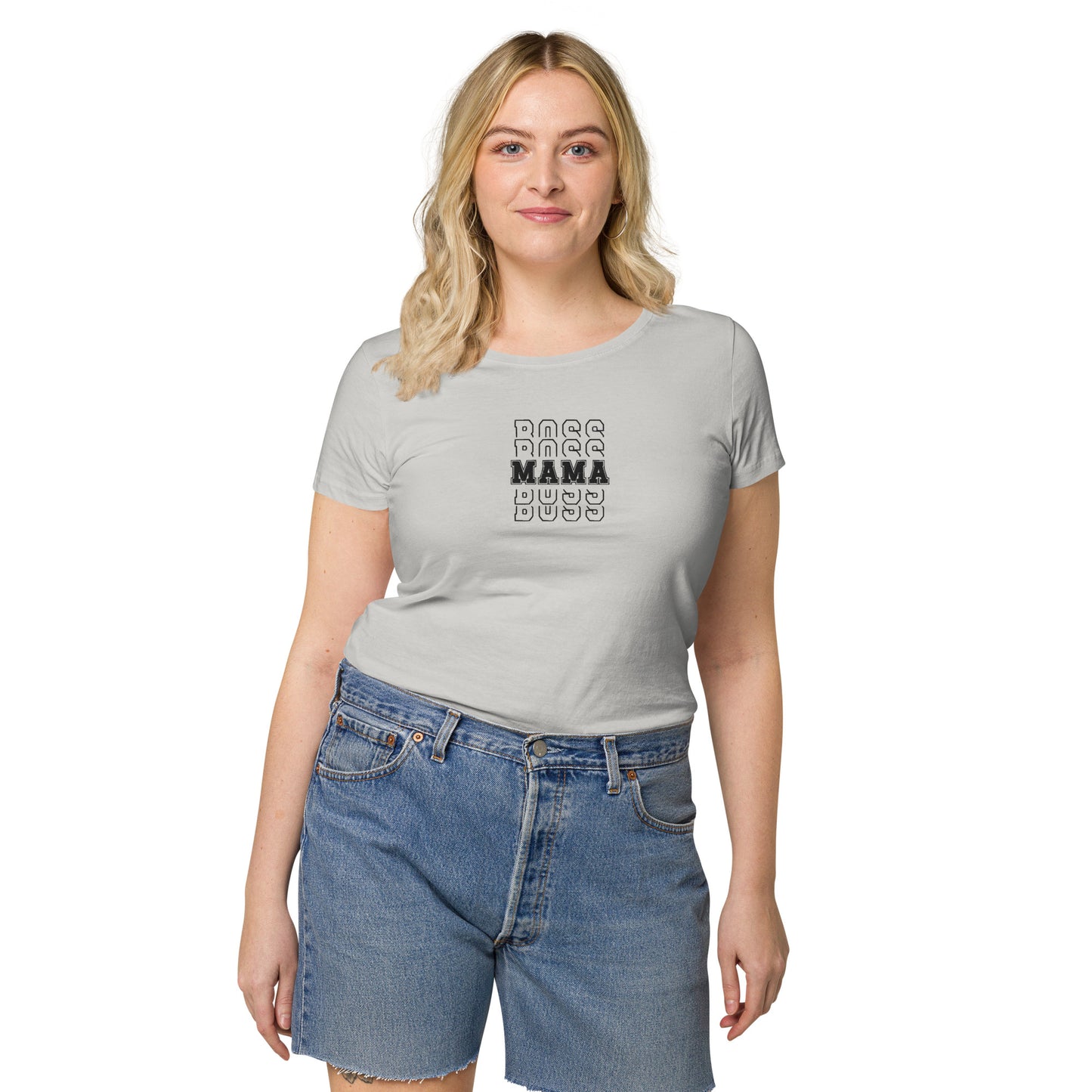 Boss Mama Women’s basic organic t-shirt - Pure grey / S -