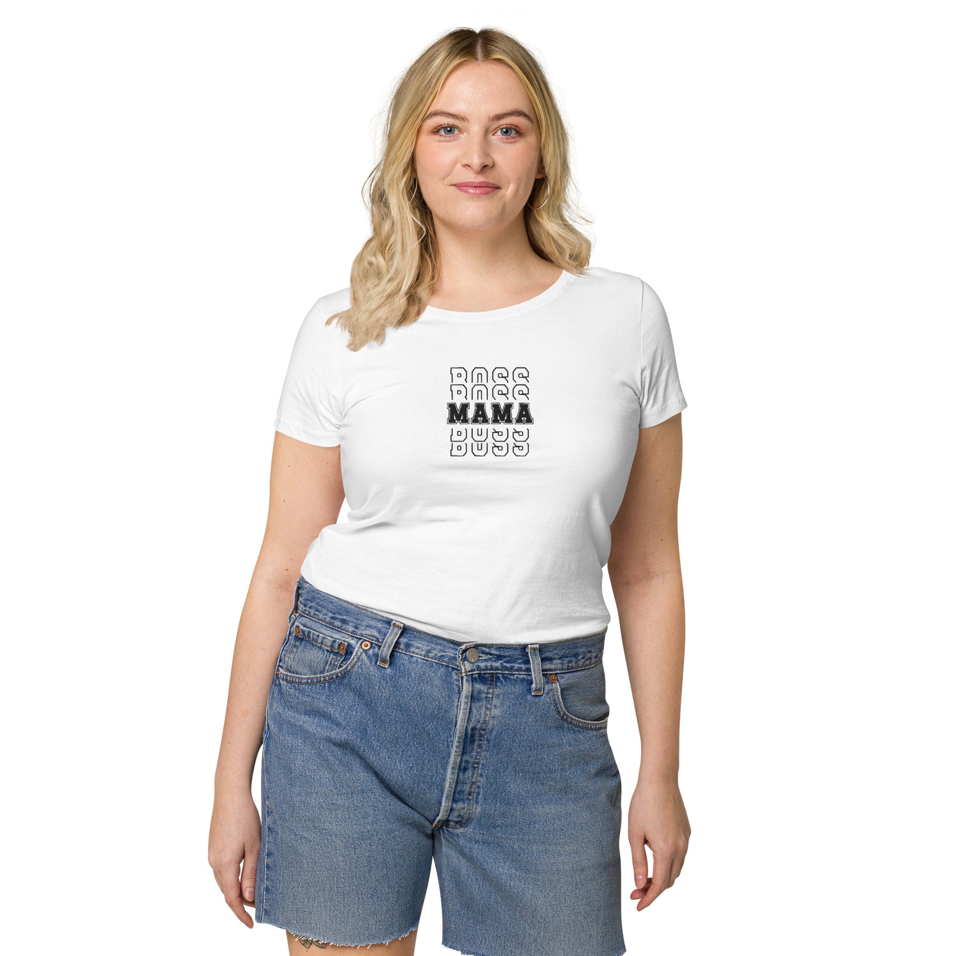 Boss Mama Women’s basic organic t-shirt - White / S - Shirts