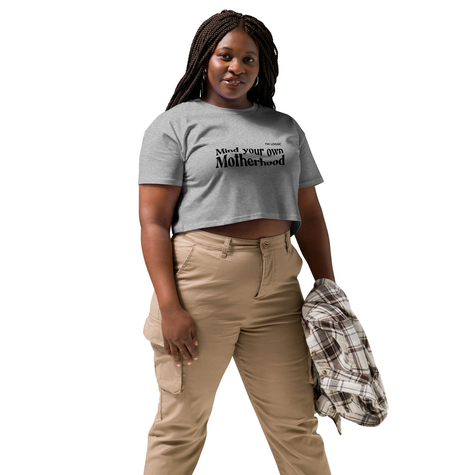 Motherhood Women’s crop top - Athletic Heather / XS - Shirts
