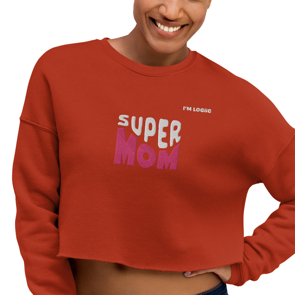 Super MOM Crop Sweatshirt - Shirts & Tops