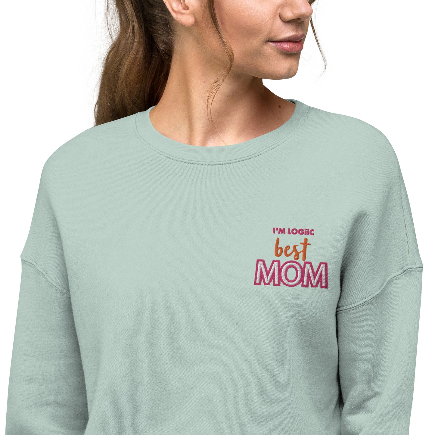 Best MOM Crop Sweatshirt