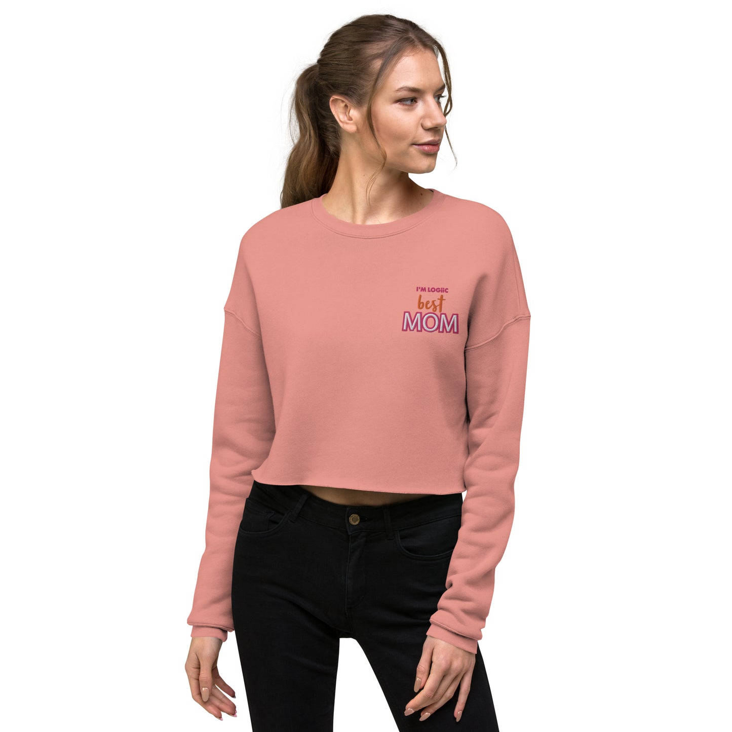 Best MOM Crop Sweatshirt - Mauve / S