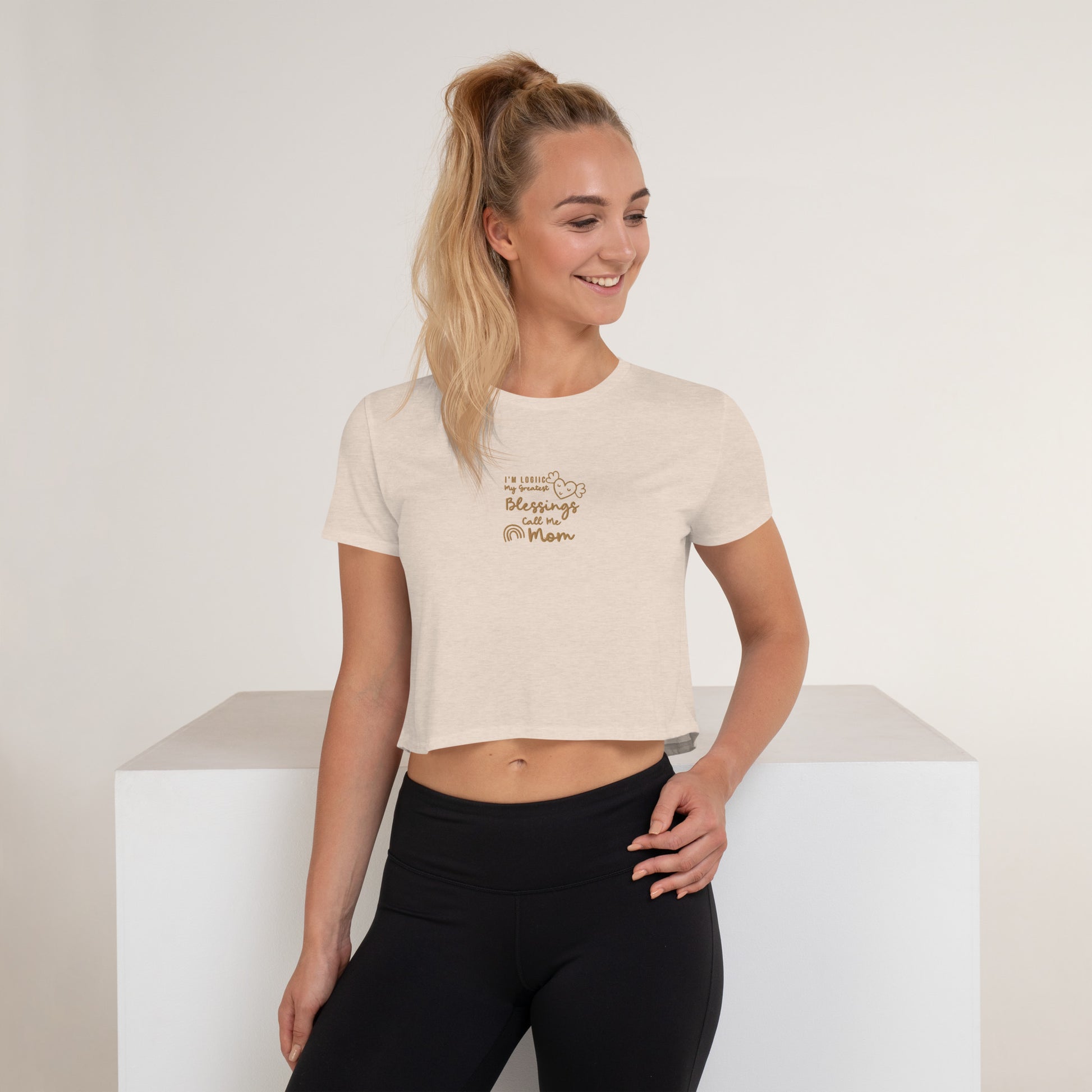Blessings Mom Crop Tee - Shirts & Tops