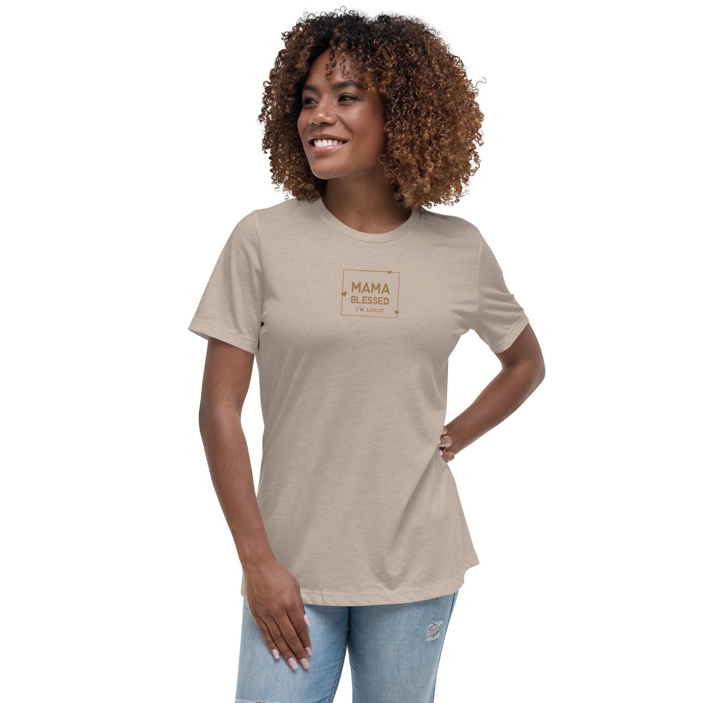 Mama Blessed Women’s Relaxed T-Shirt - Heather Stone / S -